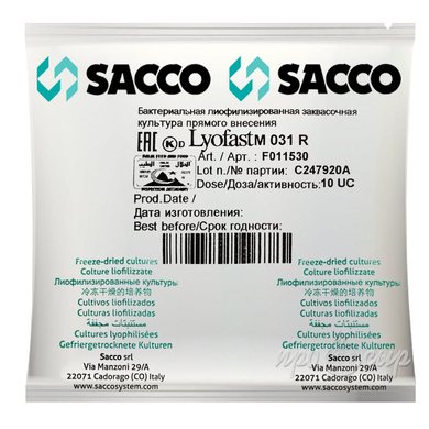 Мезофильная закваска Sacco M 030/031/032 R (10D)